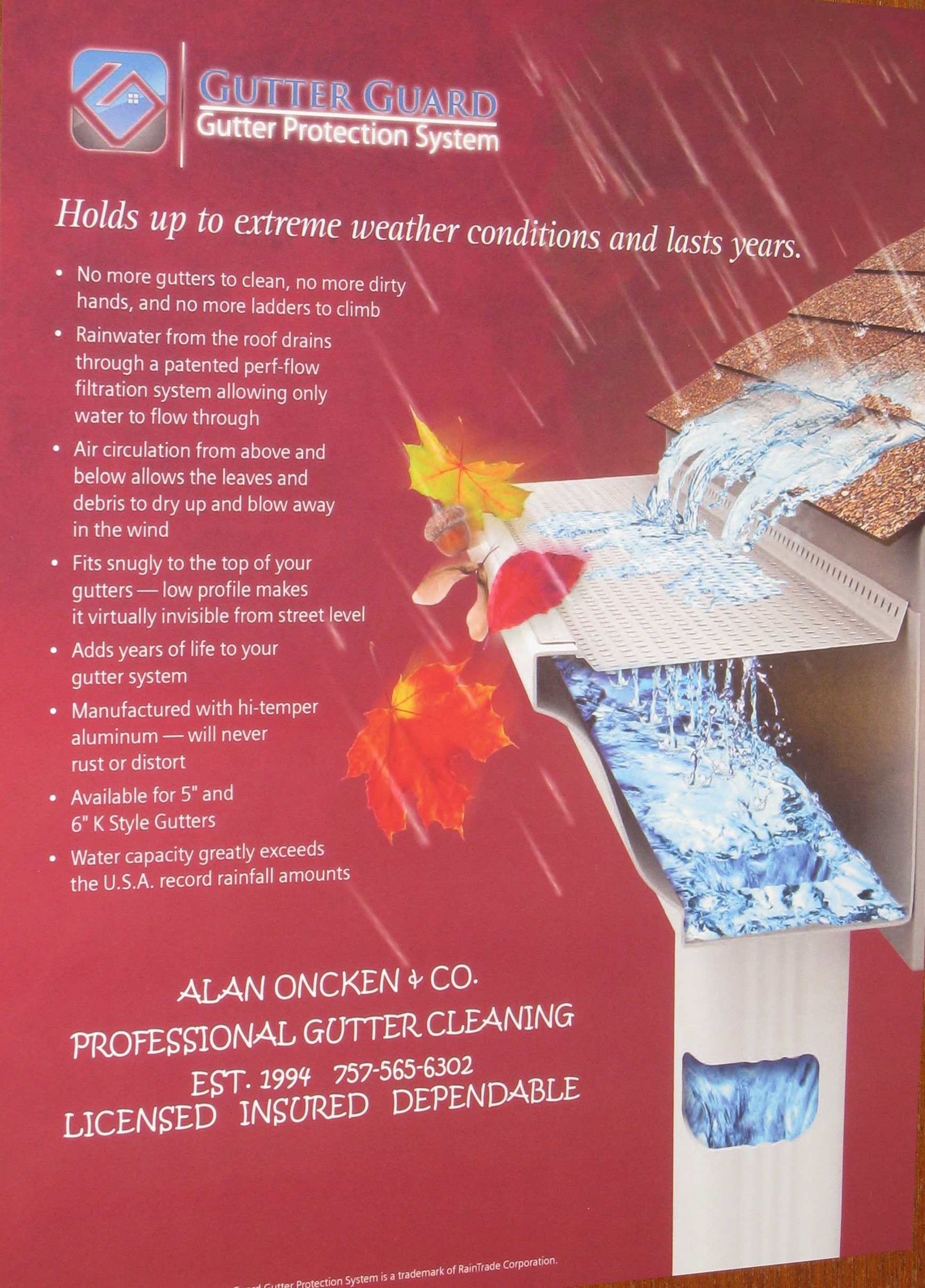 Logo for Alan Oncken & Co/Professional Gutter Cleaning